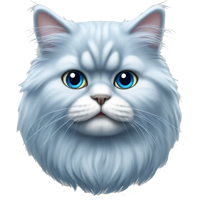 Persian cat blue fur emoji