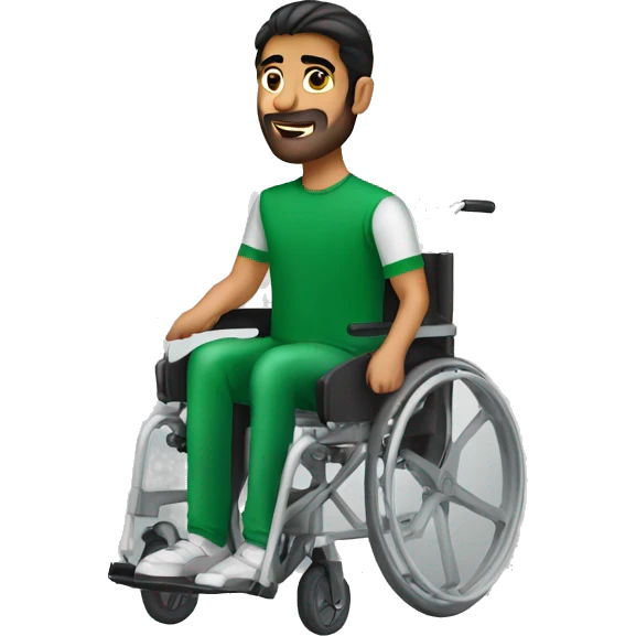 fit pakistani man in wheelchair emoji