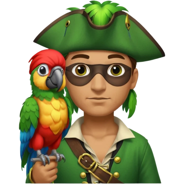 pirate and parrot emoji