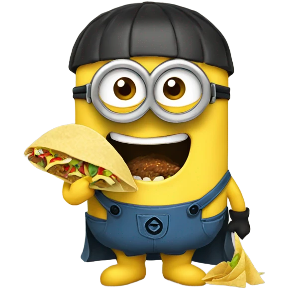 Minion eating a taco  emoji