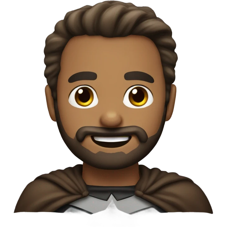 Brown Batman with beard emoji