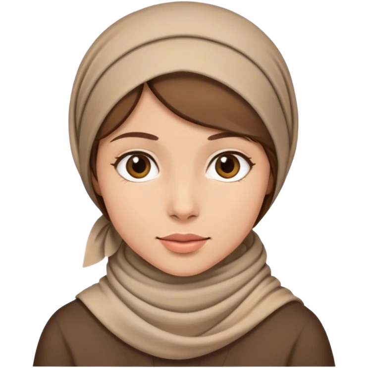 Baş örtülü kumral kız  emoji