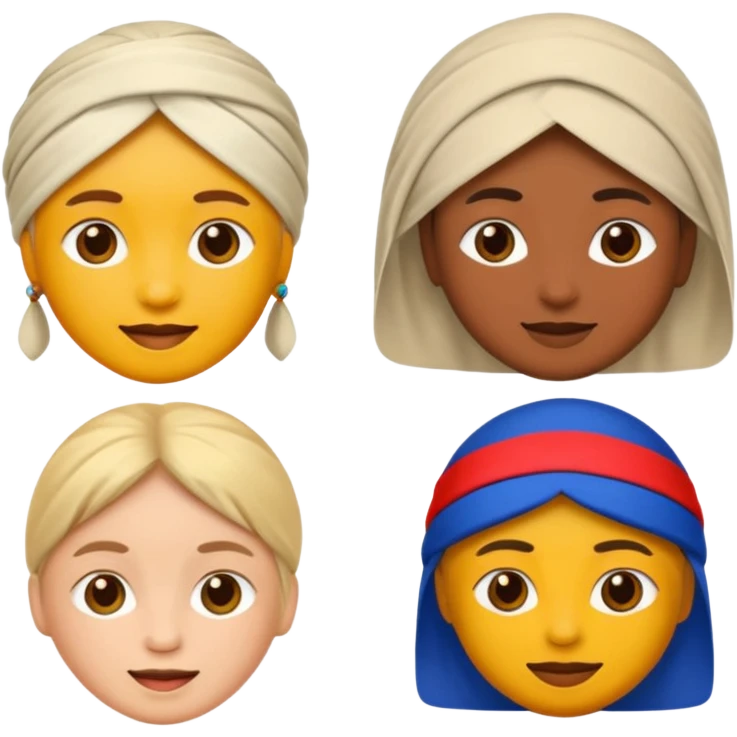 Emoji symbolizing three different cultures of Russia (for example, Russian, Tatars, Bashkirs) emoji