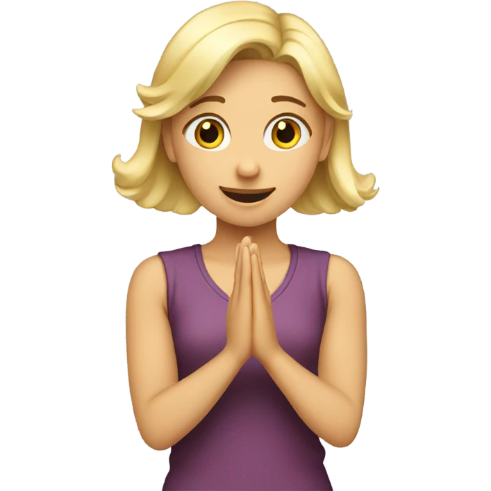 Blonde girl on one keep claping emoji