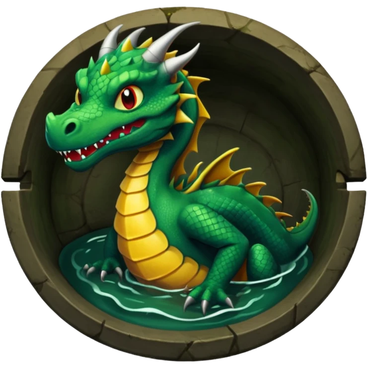 sewers dragon evil dark green emoji