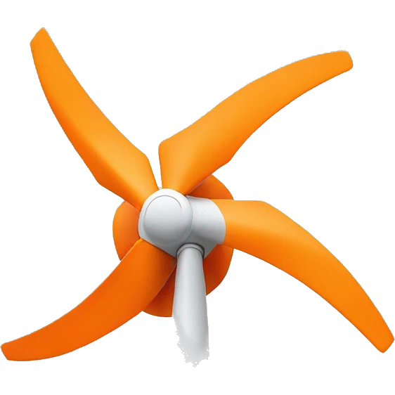 orange wind turbine emoji
