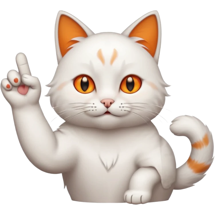 Cat shooting middle finger emoji