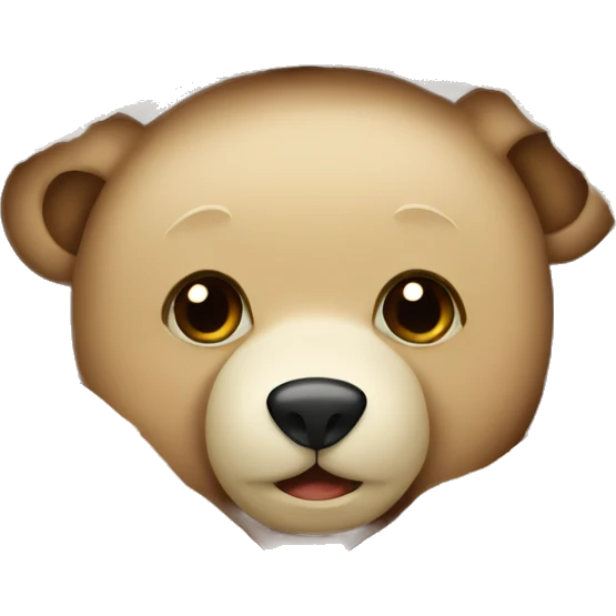  cute teddy bear cozy in vanilla blanket emoji