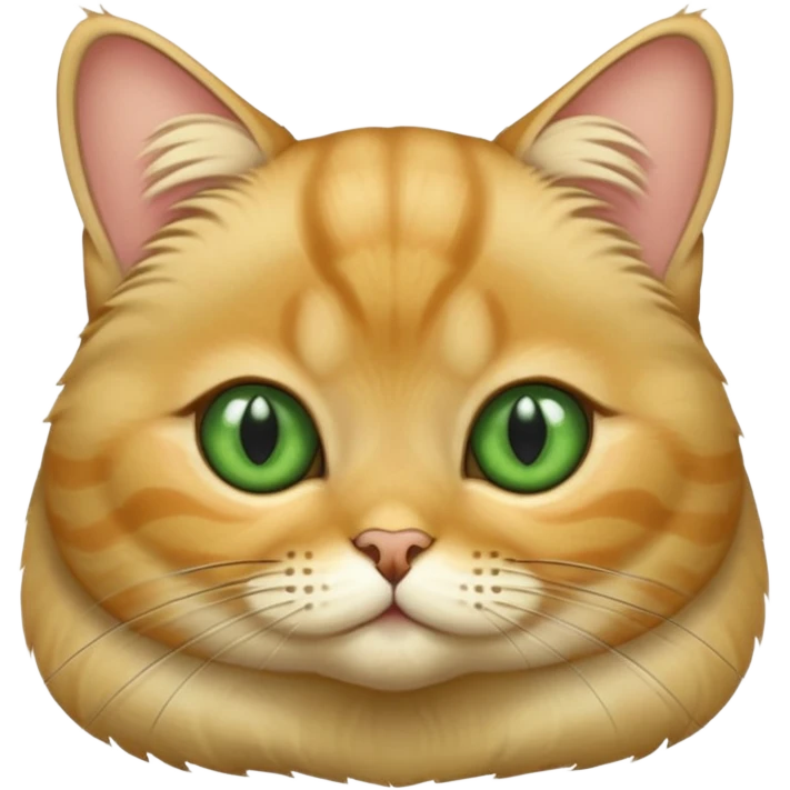 british cat golden chinchilla with green eyes emoji
