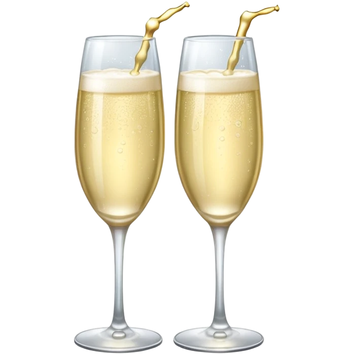 2 glasses of white champagne   emoji