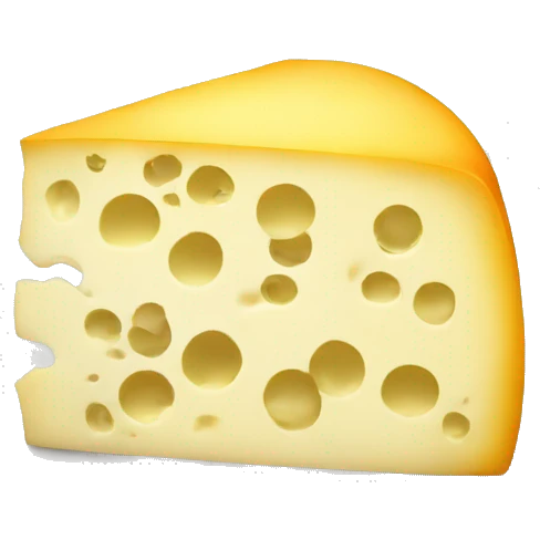different cheeses with hidden faces on a plate emoji