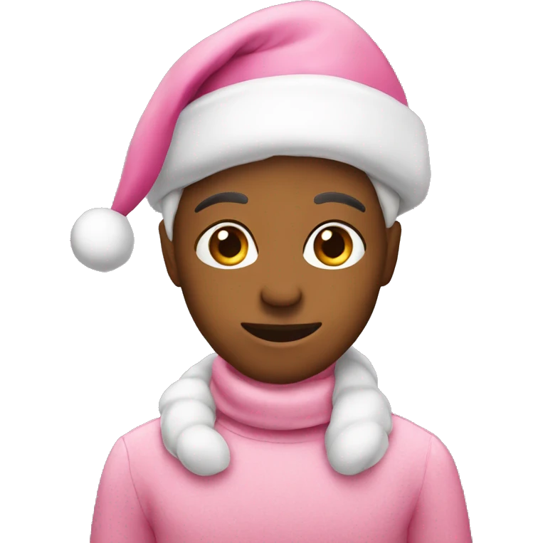 Pink Christmas emoji