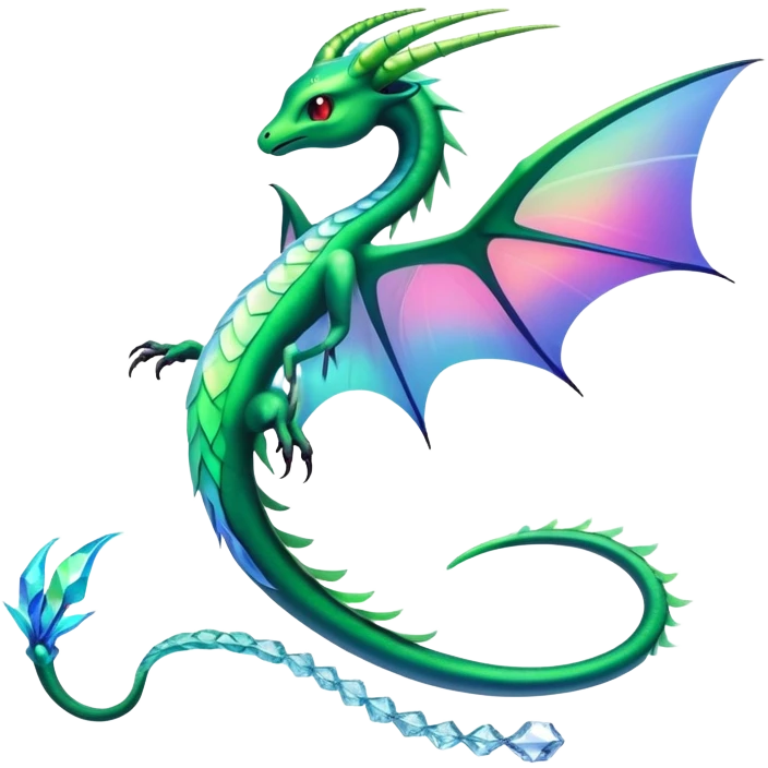 Colorful Neon Gothic Edgy Tropical Flygon-Aurorus-Amaura-Hybrid-Creature emoji