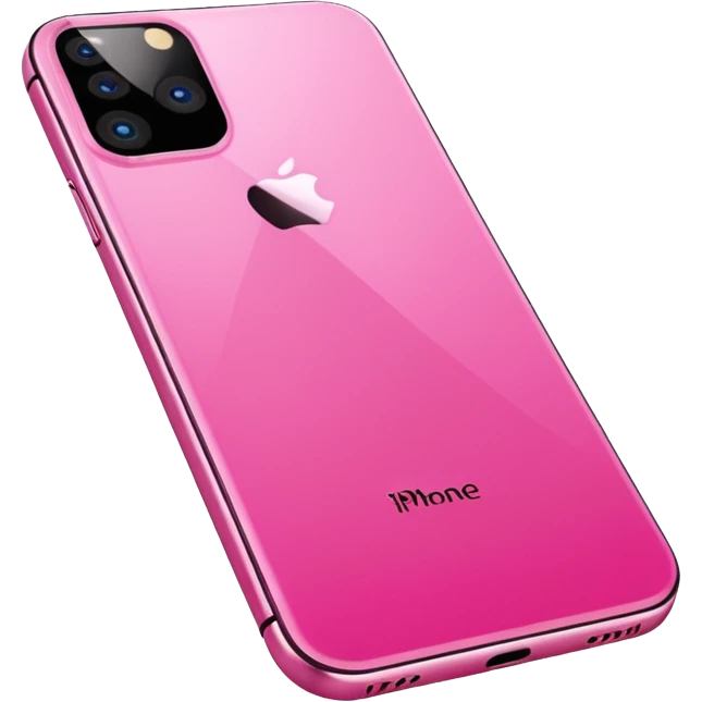 Create me a pink iPhone 17 pro image with the screen. png emoji