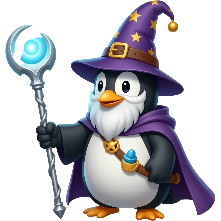 Penguin Wizard emoji