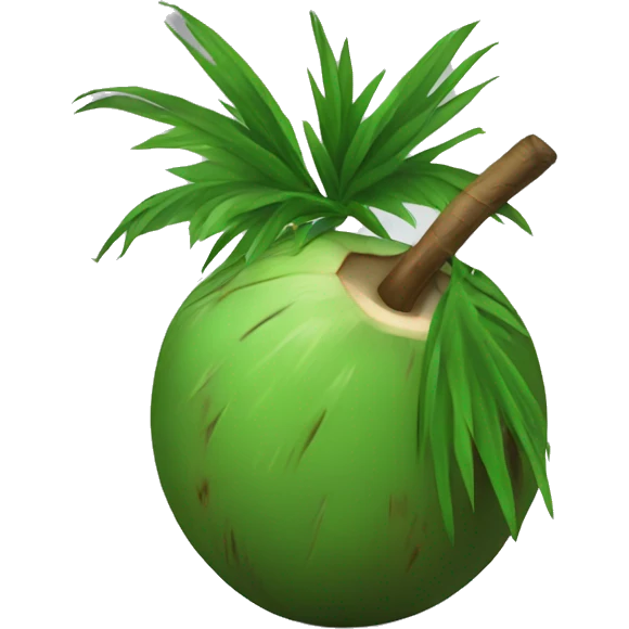 Green coconut emoji