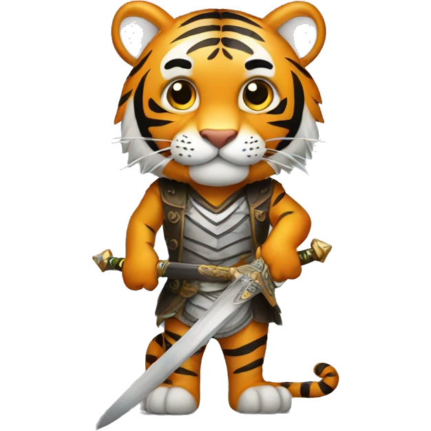 tiger with a sword emoji