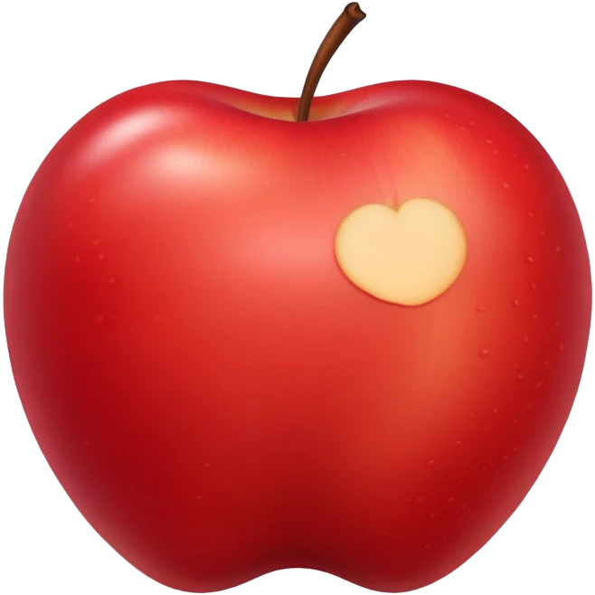 Apple with a butt emoji