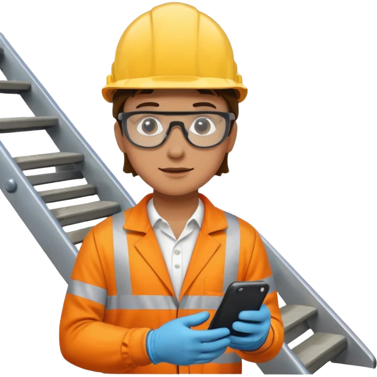 Stair Spotter and gloves. negative : character. emoji