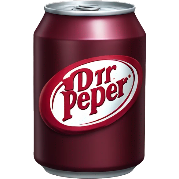 A Dr Pepper Can with a maroon bow on top emoji
