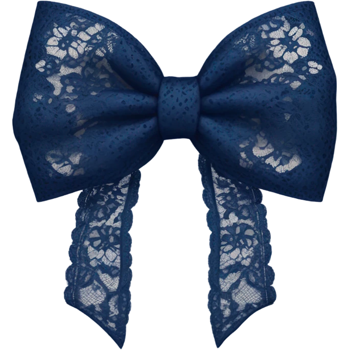 navi blue bow with lace emoji