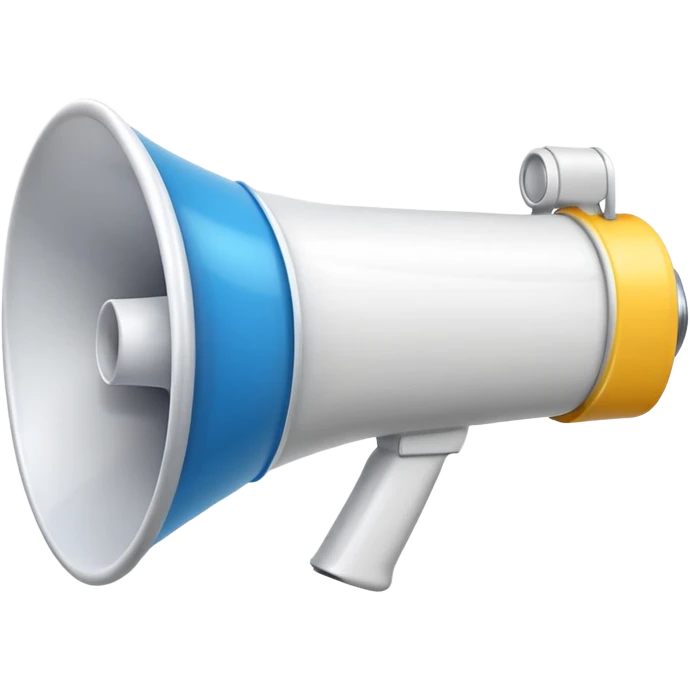 white megaphone emoji