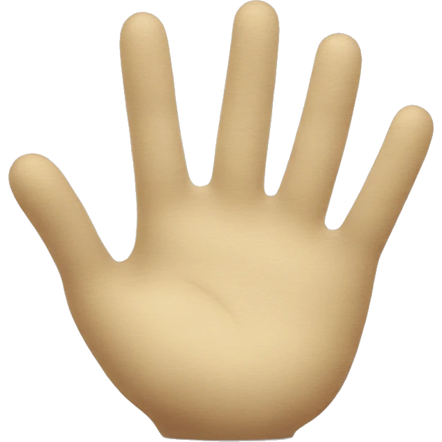 una mano con el numero 3  emoji