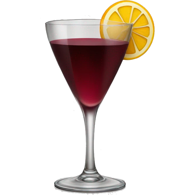 Fancy red Wine glass cocktail  emoji
