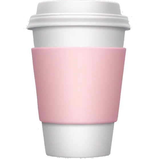 Pastel pink coffee cup emoji