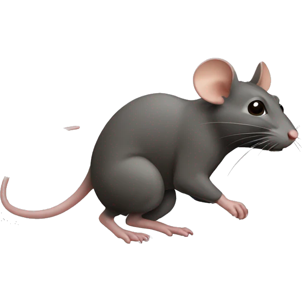A rat scurrying  emoji