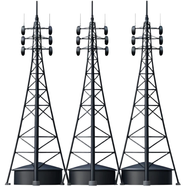 3 TORRES DE ANTENA DE ESTAÇÃO RÁDIO BASE emoji