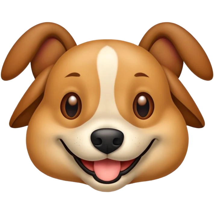 Crea un emoji de un perro con una mosca sobre el emoji