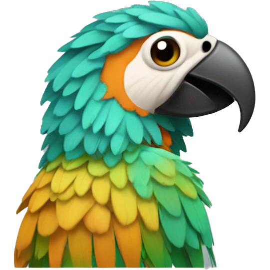 Papagaio com coroa  emoji