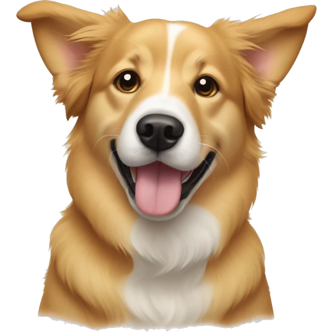 Golden retriever corgie mixed dog emoji