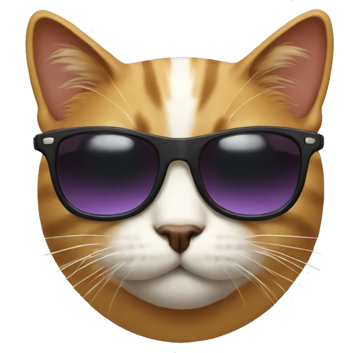 Cat with sunglasses emoji