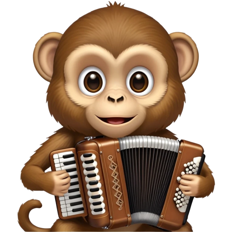 Обезьяна с гармошкой emoji