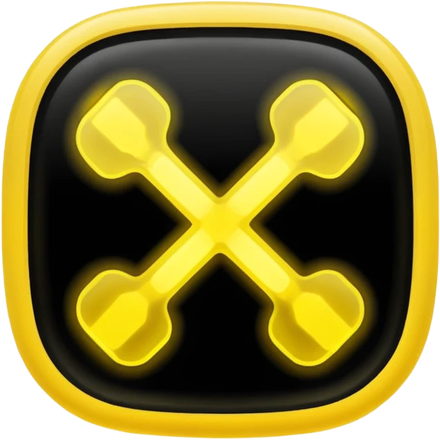 xray symbol. Yellow black emoji