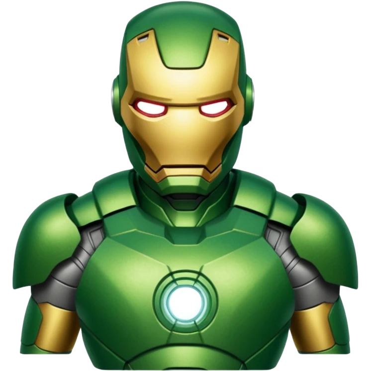 an green Ironman emoji