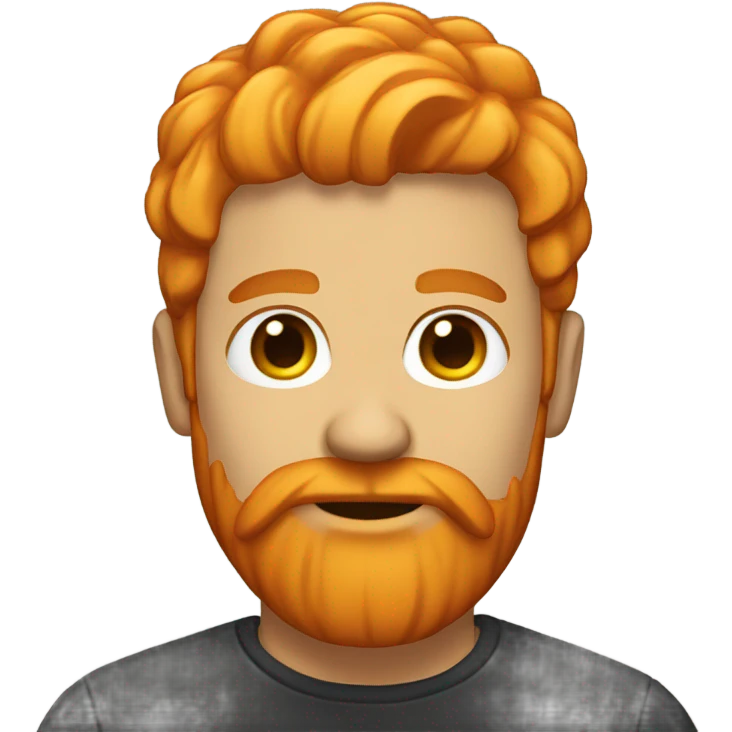 orange hair man with beard stubble emoji