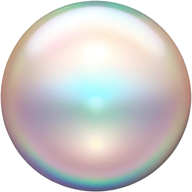 Luminous pearl gemstone with mother-of-pearl iridescence emoji