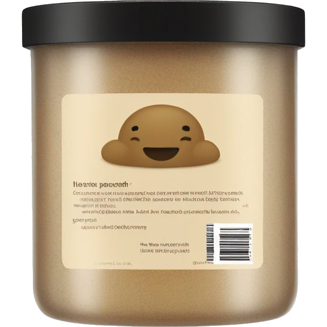 body scrub pot with label emoji