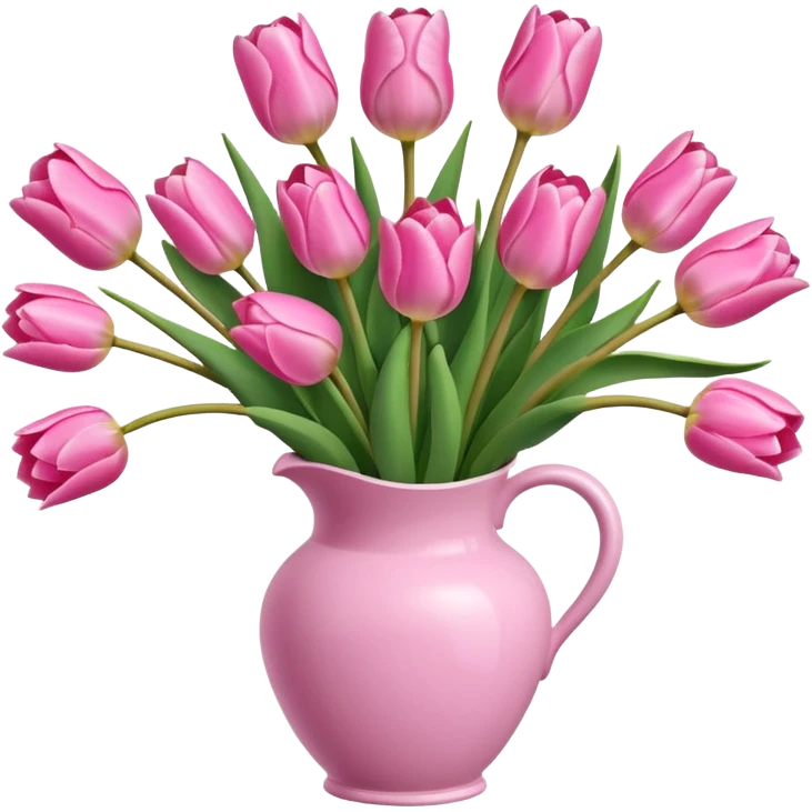 Bouquet of pink tulips emoji
