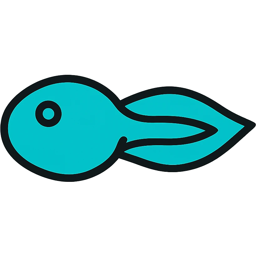 tadpole, clean, modern emoji