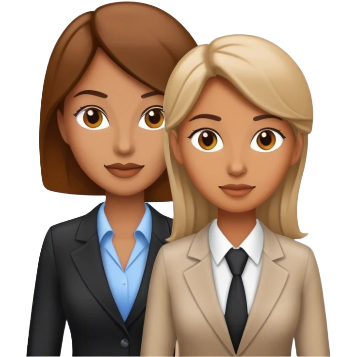 Female Business manager and supporting agent emoji