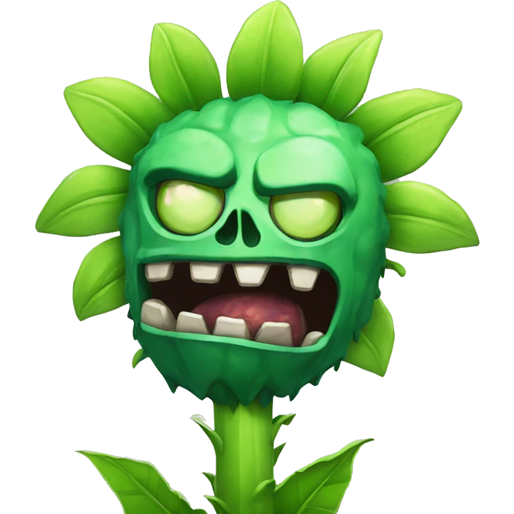 zombie emerald sunflower from plants vs zombies emoji