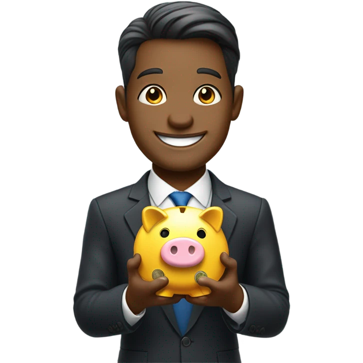 happy business man saving money emoji