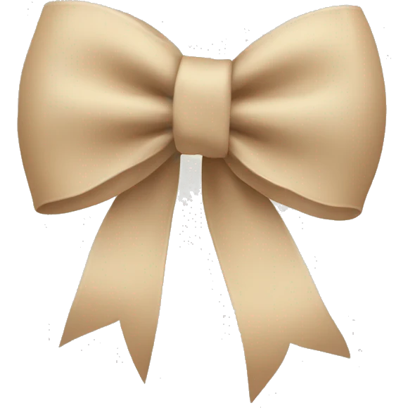 Beige bow emoji