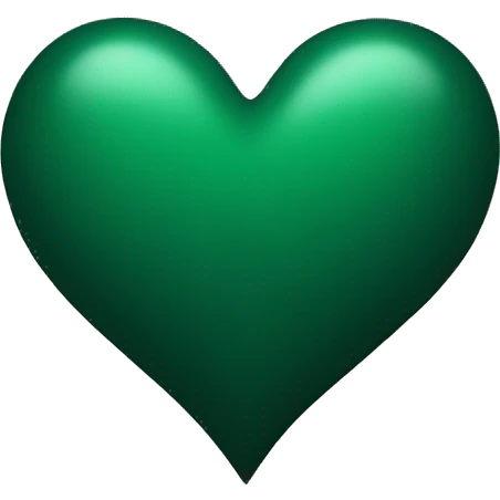 Darkgreen heart emoji