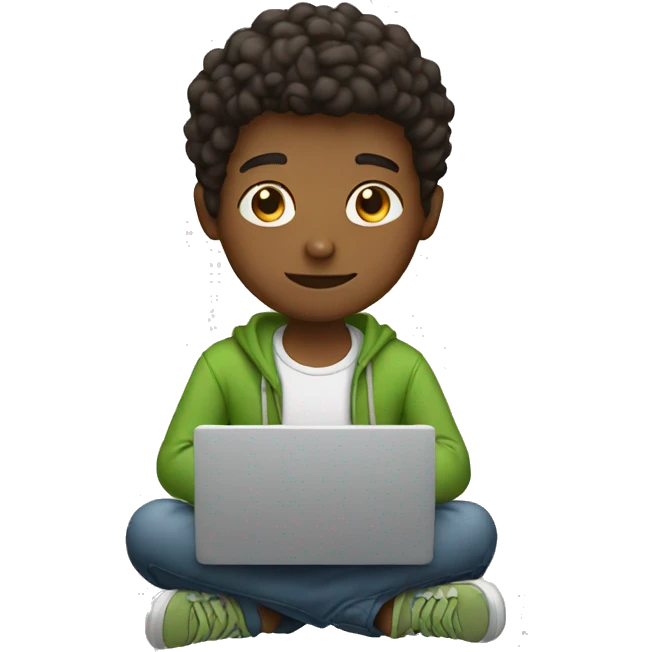 Boy with laptop emoji