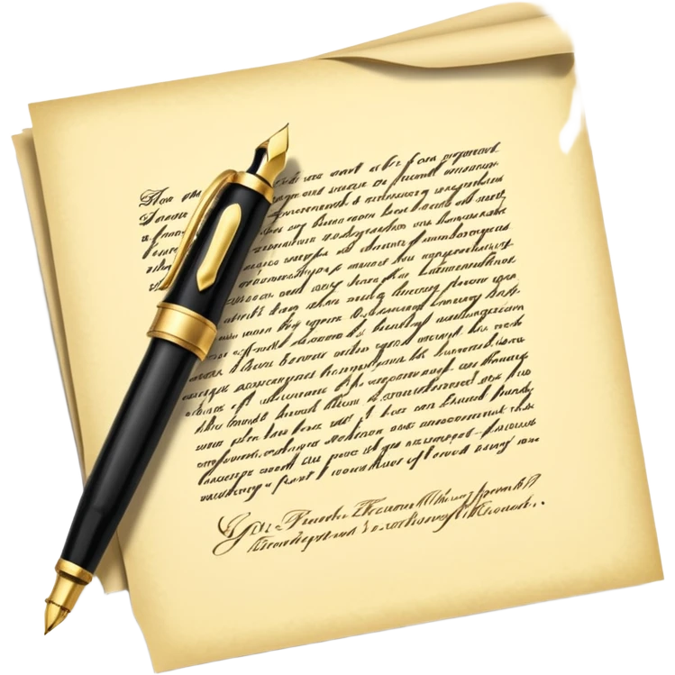 Guarantee contract golden paper signed and sealed emoji